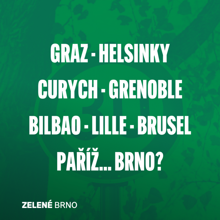 Podporujeme zvyšování bezpečnosti rozšiřováním zón 30 v Brně